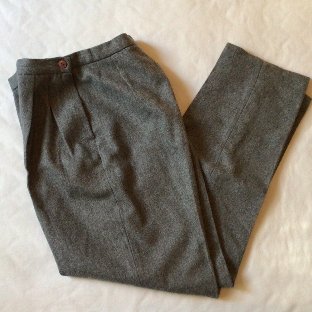 Cross Country Fashions - Gray Wool Mix Slacks - Picture 3 of 9